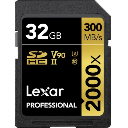 LEXAR Pro 2000X SDHC/SDXC UHS-II U3(V90) R300/W260 (w/o cardreader) 32GB