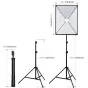 Fluorescent - PULUZ 50x70cm Studio Softbox + 1.6m Tripod Mount + (PU5070EU) - buy today in Master Foto store and with delivery Best choise selected by experts