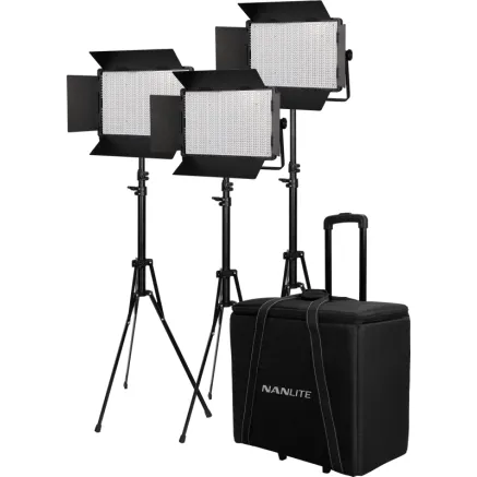 KIT NANLITE 3 LIGHT KIT 900CSA W/TROLLEY CASE & LIGHT STAND 117093
