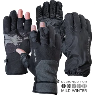 Cimdi - VALLERRET MILFORD FLEECE GLOVE M 22MFD-BK-M - ātri pasūtīt no ražotāja