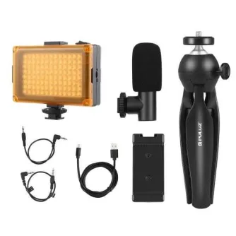 Viedtālruņiem - Puluz Live Vlogger Kits with Microphone - perc šodien veikalā un ar piegādi