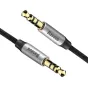 Audio vadi, adapteri - Baseus Yiven Audio 3.5mm uz 3.5mm Cable M30 1.5M Silver+Black - ātri pasūtīt no ražotāja