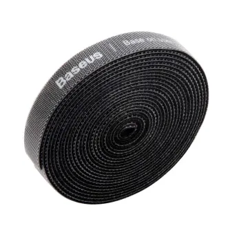 Citi aksesuāri - Baseus Colourful Circle Velcro strap 3m Black - perc šodien veikalā un ar piegādi