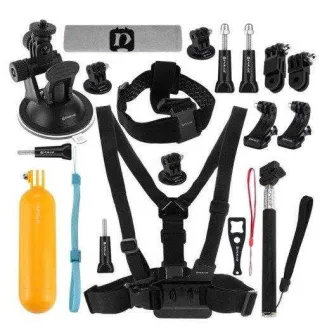 Sporta kameru aksesuāri - Puluz PKT18 Accessories Combo kits - perc šodien veikalā un ar piegādi