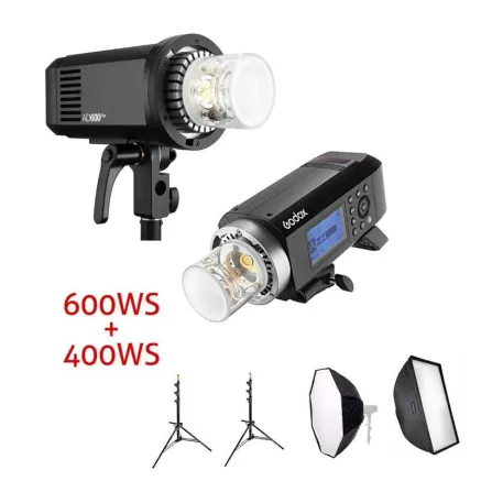 Godox AD600Pro II + AD400Pro Portatīvo TTL zibspuldžu komplekts MAXI noma