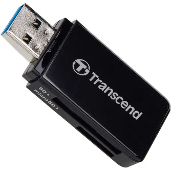 Atmiņas kartes - TRANSCEND MEMORY READER FLASH 3,0 SDHC/SDXC & MICRO SDHC/S TS-RDF5(Black) - ātri pasūtīt no ražotāja