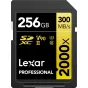 LEXAR PRO 2000X SDHC/SDXC UHS-II U3(V90) R300/W260 (W/O CARDREADER) 256GB LSD2000256G-BNNNG