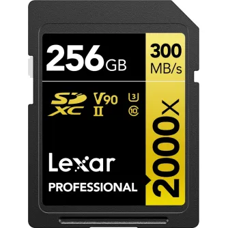 Memory Cards - LEXAR PRO 2000X SDHC/SDXC UHS-II U3(V90) R300/W260 (W/O CARDREADER) 256GB LSD2000256G-BNNNG - buy today in Master Foto store and with delivery Best choise selected by experts