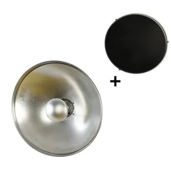 Gaismas veidotāji - StudioKing Beauty Dish Silver SK-BD420 42 cm with Honeycomb Grid - ātri pasūtīt no ražotāja