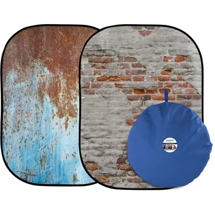 Manfrotto background Urban Collapsible 1.5x2.1m, rusty metal / plaster wall (LL 5713) LL LB5713