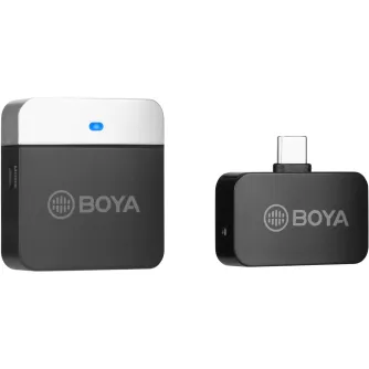 Wireless Lavalier Microphones - Boya 2.4 GHz Tie pin Microphone Wireless BY-M1LV-U for USB-C Android & iPhone - quick order from manufacturer