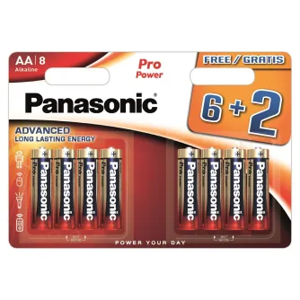 Batteries and chargers - Panasonic Batteries Panasonic Pro Power battery LR6PPG/8BW (6+2) LR6PPG/8B (6+2) - quick order from manufacturer