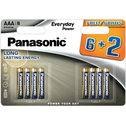 Panasonic Batteries Panasonic Everyday Power battery LR03EPS/8B (6+2) LR03EPS/8BW 6+2F