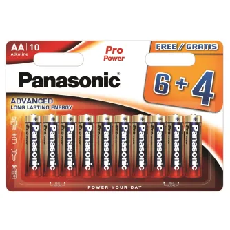 Baterijas, akumulatori un lādētāji - Panasonic Batteries Panasonic Pro Power battery LR6PPG/10B (6+4pcs) LR6PPG/10BW 6+4F - ātri pasūtīt no ražotāja