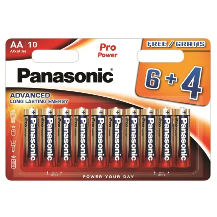 Panasonic Batteries Panasonic Pro Power battery LR6PPG/10B (6+4pcs) LR6PPG/10BW 6+4F