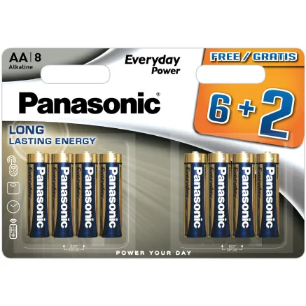 Panasonic Batteries Panasonic Everyday Power battery LR6EPS/8B (6+2) LR6EPS/8BW 6+2F
