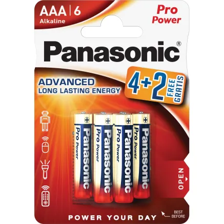 Panasonic Batteries Panasonic Pro Power battery LR03PPG/6B (4+2) LR03PPG/6BP 4+2F