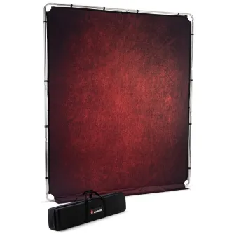 Fonu komplekti ar turētāju - Manfrotto frame + background EzyFrame Vintage, crimson LL LB7940 - ātri pasūtīt no ražotāja