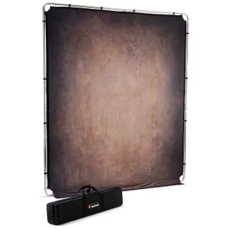 Fonu komplekti ar turētāju - Manfrotto frame + background EzyFrame Vintage, walnut LL LB7934 - ātri pasūtīt no ražotāja