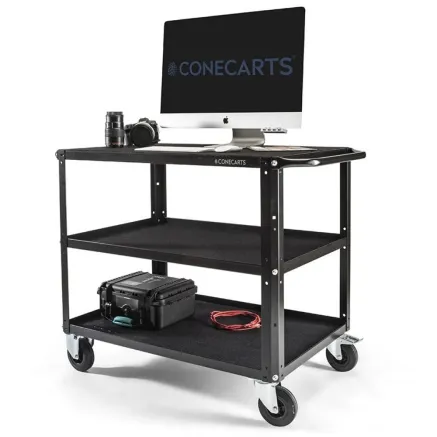 CONECARTS Large cart - Workstation version - three shelves (CNC1B0A00W01R3BWS)