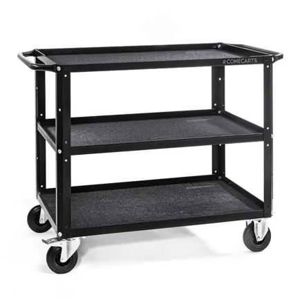 CONECARTS Large cart - with black moquette - three shelves (CNC1B0A00W01R3A01)