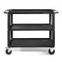 Citi studijas aksesuāri - CONECARTS Large cart - with black moquette - three shelves (CNC1#B0A00W01R3A01) - ātri pasūtīt no ražotāja