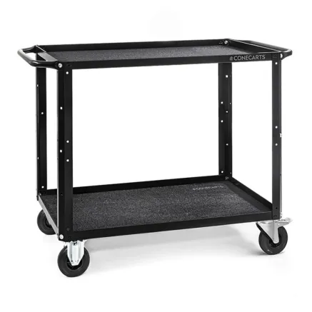 CONECARTS Large Cart - with black moquette - two shelves (CNC1B0A00W01R2A01)