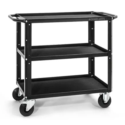CONECARTS Small cart - with rubber mat - three shelves (CNC1A0A00W01R3B00)