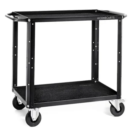 CONECARTS Small Cart - with black moquette - two shelves (CNC1A0A00W01R2A01)