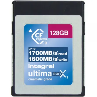 Atmiņas kartes - Integral UltimaPro X2 CFexpress Type B 1700MB/s 128GB (INCFE128G1700/1600/S800) - ātri pasūtīt no ražotāja