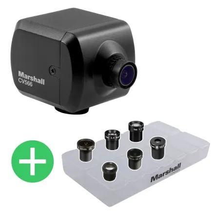 Marshall CV566 Compact HD Camera with Genlock and 3.6mm Lens