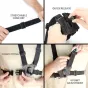 Sporta kameru aksesuāri - Adjustable Chest Belt Strap with 2 Mount Position - ātri pasūtīt no ražotāja