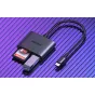 Vairs neražo - CM387 Card Reader USB-C to SD/TF + USB Black
