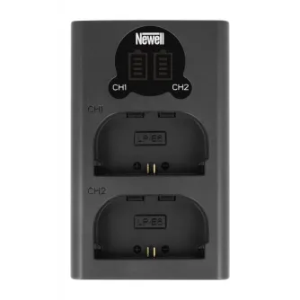 Kameru akumulatori - Dual-channel charger set and two LP-E6N rechargeable batteries Newell DL-USB-C for Canon - perc šodien veikalā un ar piegādi