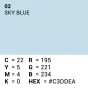 Backgrounds - Superior Background Paper 02 Sky Blue 2.72 x 11m - quick order from manufacturer