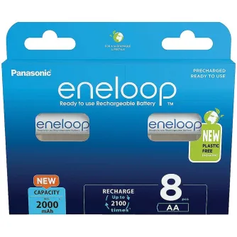 Batteries and chargers - Rechargeable batteries Panasonic ENELOOP BK-3MCDE/8BE, 2000 mAh, 2100 (8xAA) BOOM - quick order from manufacturer Best choise selected by experts