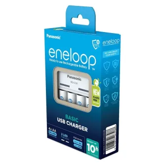 Batteries and chargers - Charger Panasonic ENELOOP K-KJ61MCD40USB Powerbank , 2.25 hour, +(4xAA) BOOM - buy today in Master Foto store and with delivery Best choise selected by experts