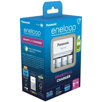 Batteries and chargers - Charger Panasonic ENELOOP K-KJ55MCD40E, 1.5 hour, +(4xAA) BOOM - buy today in Master Foto store and with delivery Best choise selected by experts