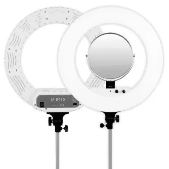LED Gredzenveida lampas - Caruba Round Vlogger 18 inch LED Set Economy with Bag - White - perc šodien veikalā un ar piegādi