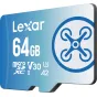 Memory Cards - LEXAR FLY microSDXC 1066x UHS-I / R160/W60MB (C10/A2/V30/U3) 64GB - quick order from manufacturer