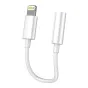 Audio vadi, adapteri - Vipfan L07 Lightning to mini jack 3.5mm AUX cable, 10cm (white) - perc šodien veikalā un ar piegādi