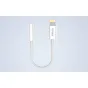 Audio vadi, adapteri - Vipfan L07 Lightning to mini jack 3.5mm AUX cable, 10cm (white) - perc šodien veikalā un ar piegādi