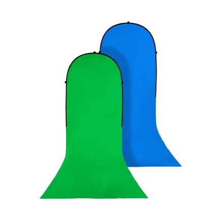 BRESSER BR-TR15 Foldable Background BR-TR15 150 x 200 +200cm Green/Blue with Train