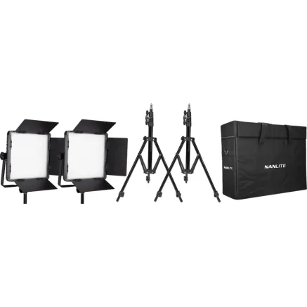 KIT NANLITE 2 LIGHT KIT 600CSA W CARRY CASE LIGHT STAND 118988