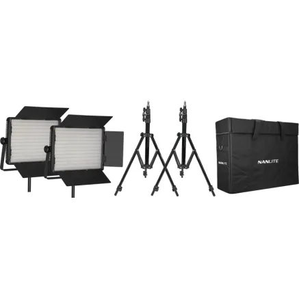 KIT NANLITE 2 LIGHT KIT 1200CSA W CARRY CASE LIGHT STAND 118992