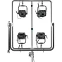 Statīvi apgaismojumam - NANLUX EVOKE FOUR-LIGHT FRAME WITH JUNIOR PIN FR-JP-4 - ātri pasūtīt no ražotāja