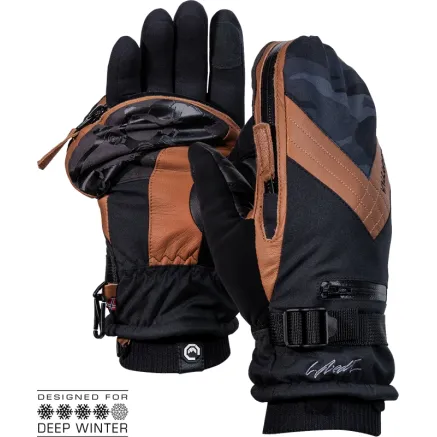 VALLERRET SKADI ZIPPER MITT PSP BROWN M 20SKD-BR-M_BROWN