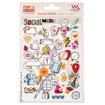 Dāvanas - WALTHER ADHESIVE STICKER SOCIAL MEDIA ST7005 - ātri pasūtīt no ražotāja