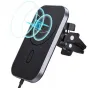 Viedtālruņiem - Choetech car phone holder + charger MagSafe T200-F, black - ātri pasūtīt no ražotāja