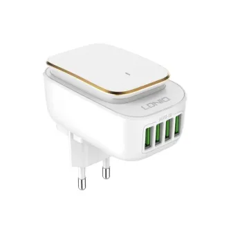 Kameras bateriju lādētāji - Ldnio A4405 USB charger - 4x USB with LED USB night light - ātri pasūtīt no ražotāja